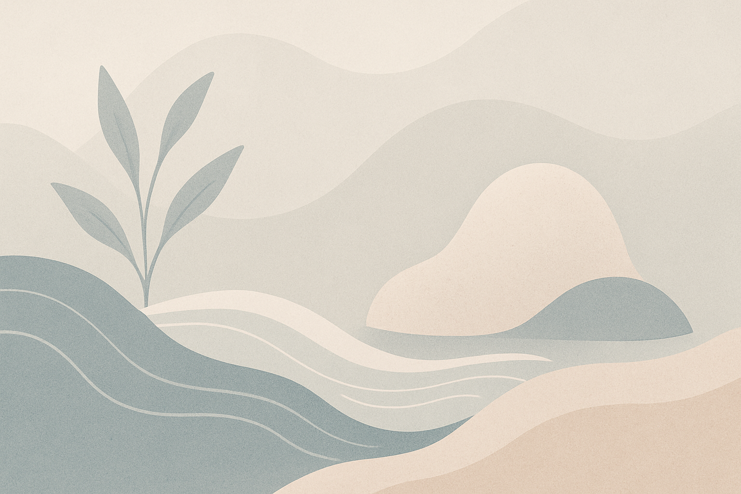 I like the illustration for anxiety, use similar design and muted tones and create one for stress with no words on image