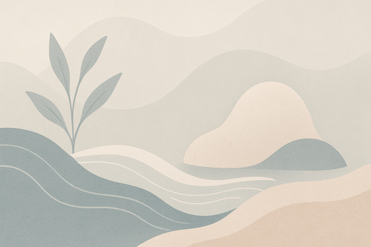 I like the illustration for anxiety, use similar design and muted tones and create one for stress with no words on image 