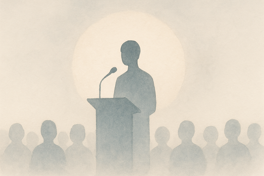 I like the muted tones and style of illustration for anxiety, use this as a guide and do an illustration for public speaking with no words on image 